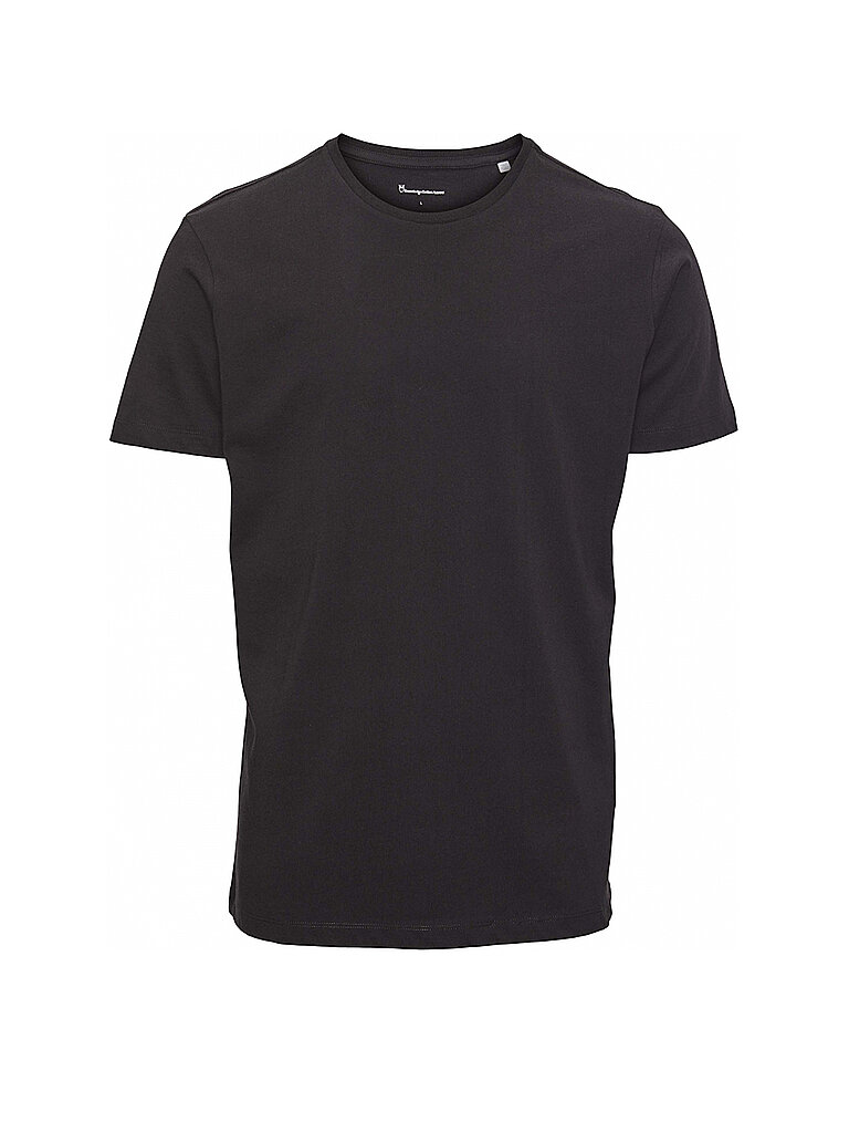 KNOWLEDGE COTTON APPAREL T-Shirt Alder schwarz | M